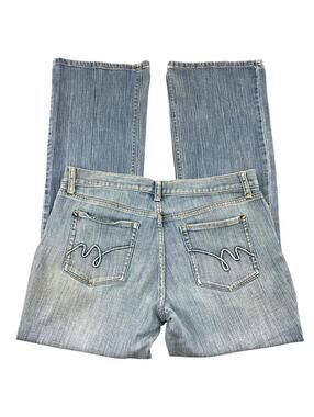 Mossimo Light Wash Y2K Bootcut Jeans with Signature M Embroidery